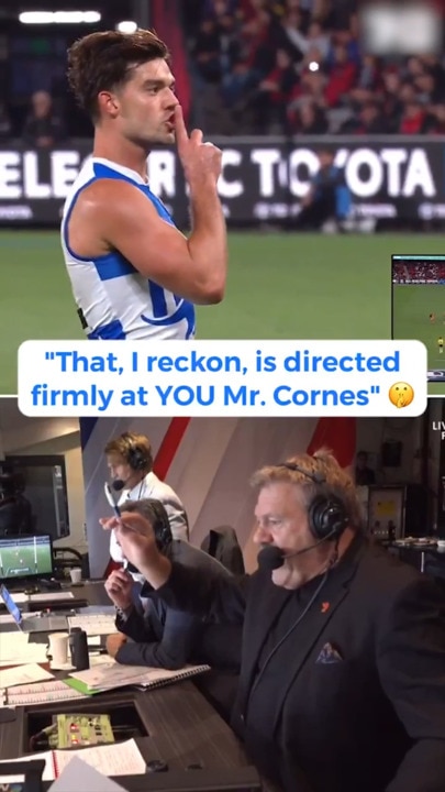 North Melbourne captain's cheeky gesture against the Bombers