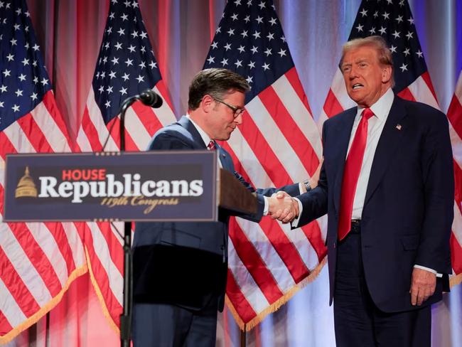 Endorsing Rep. Mike Johnson to remain House speaker, President-elect Donald Trump said the Louisiana Republican would ‘do the right thing.’ Photo: Brian Snyder/Reuters