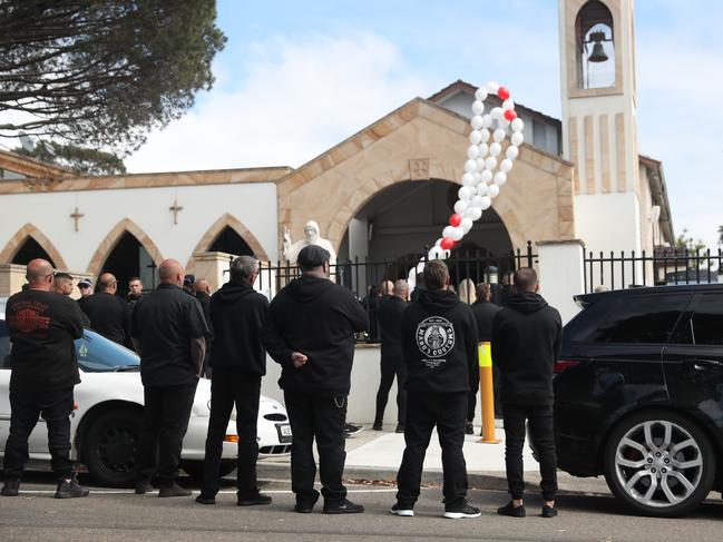 Abounader’s tense gangland funeral set the stage for 16 more over the next two years. Picture: John Grainger