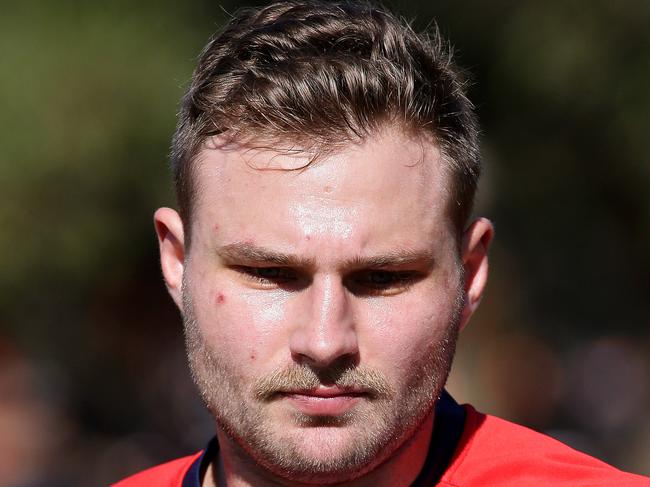 Knight's Robbie Rochow is put through a fitness test at training. Picture by Peter Lorimer.