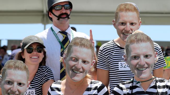 Fans at the WACA have some fun at Stokes’ expense. (AAP Image/Richard Wainwright)