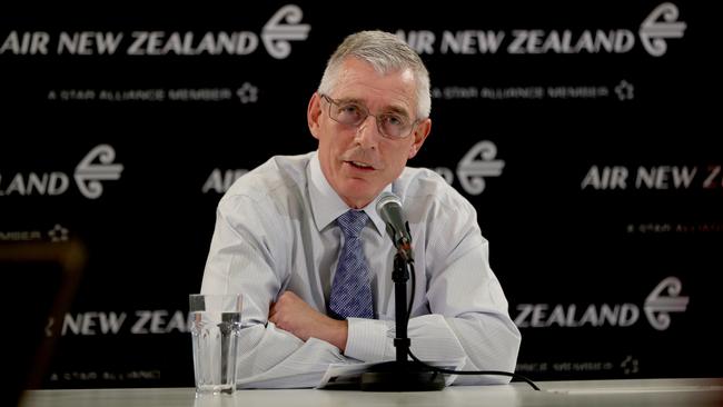 Greg Foran addresses a media conference in Auckland on Friday Picture: Getty Images