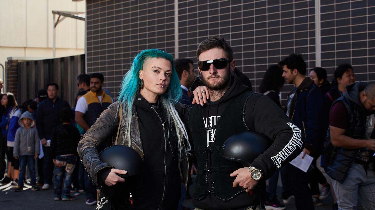 Bunny and Braydon Wynne pose for a picture at the Mortal Kombat Casting Call in Glenside, Saturday, Aug. 17, 2019. Picture: MATT LOXTON