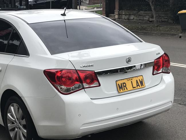 The ‘Mr Law’ numberplate was spotted outside of Waverley Local Court.