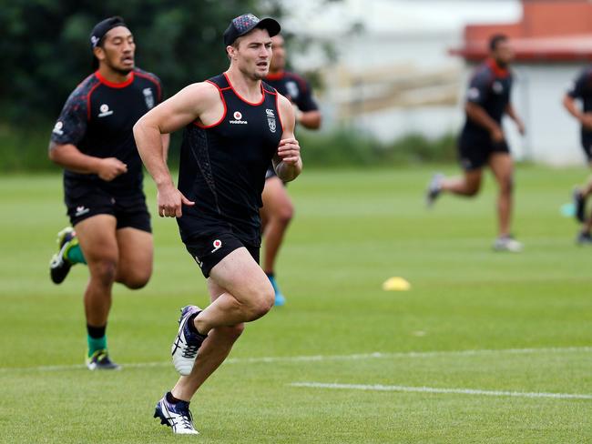 Kieran Foran training with the Warriors.