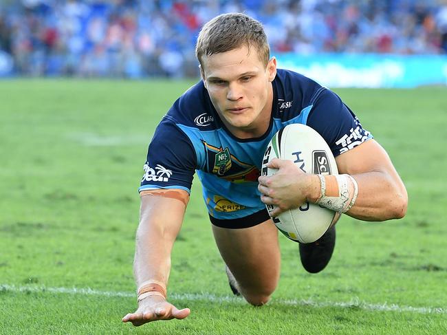 Dale Copley is locked in a dogfight for a spot in the Titans’ Round 1 team. Picture: AAP Image/Dave Hunt