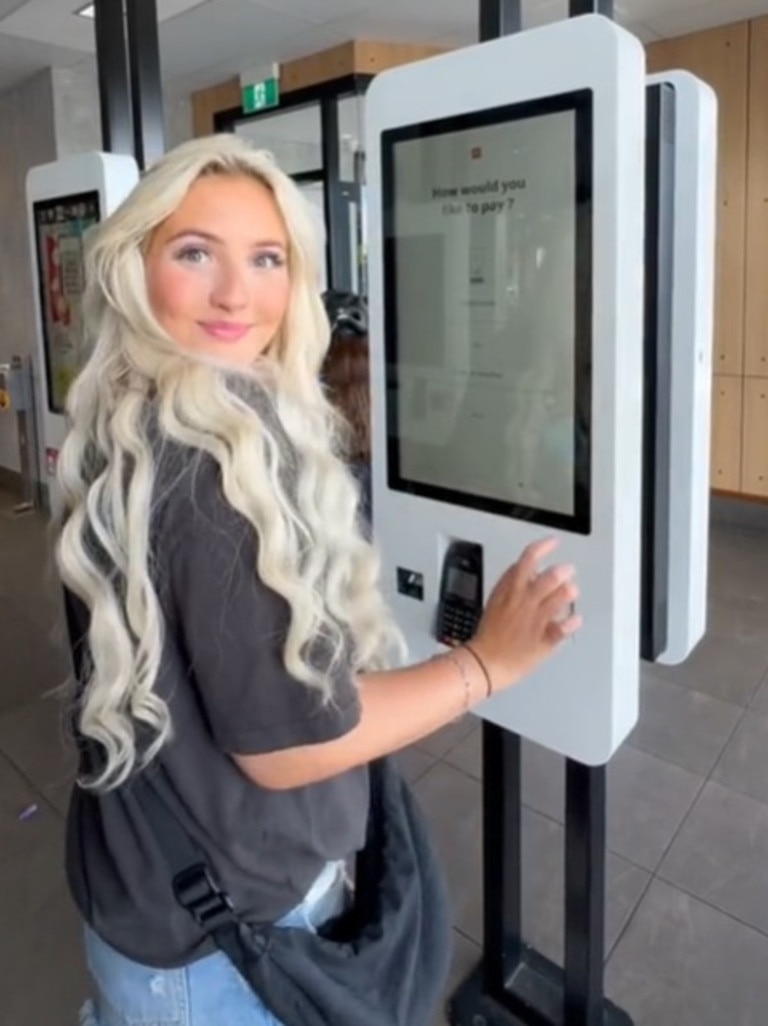 British tourist and travel blogger Katie has clocked almost half a million views on her TikTOk showing off the unique Macca’s. Picture: TikTok/simplyyykatie