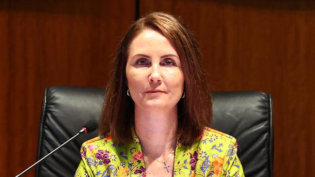 Cairns Regional Council Mayor Amy Eden chairs an ordinary meeting at the council chambers. Picture: Brendan Radke