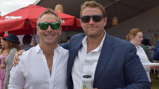 John and Scott at the Rockhampton Jaguar Land Rover Pop-Up Polo on June 3, 2023. Picture: Aden Stokes