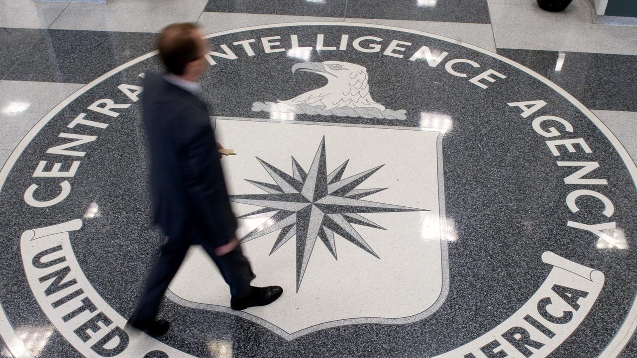 A man walks across the seal of the Central Intelligence Agency at its headquarters in Langley Virginia Picture: Saul Loeb / AFP