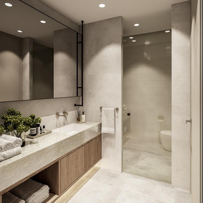 Example of the Hilton Garden Inn's room bathroom. Picture: Supplied.