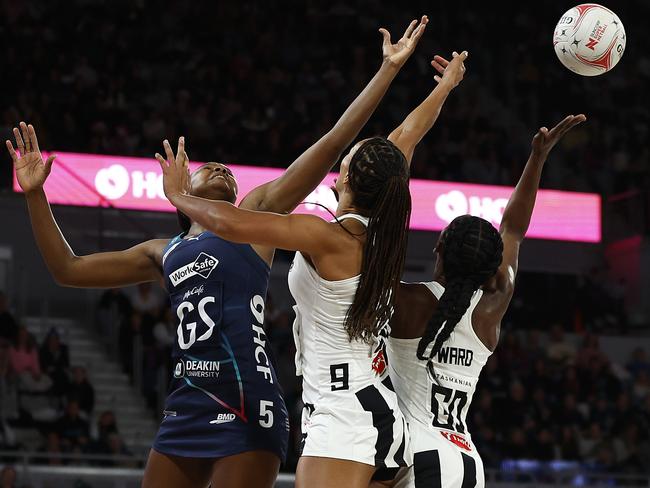 Collingwood took it right up to the Vixens in their final derby. Picture: Daniel Pockett/Getty Images