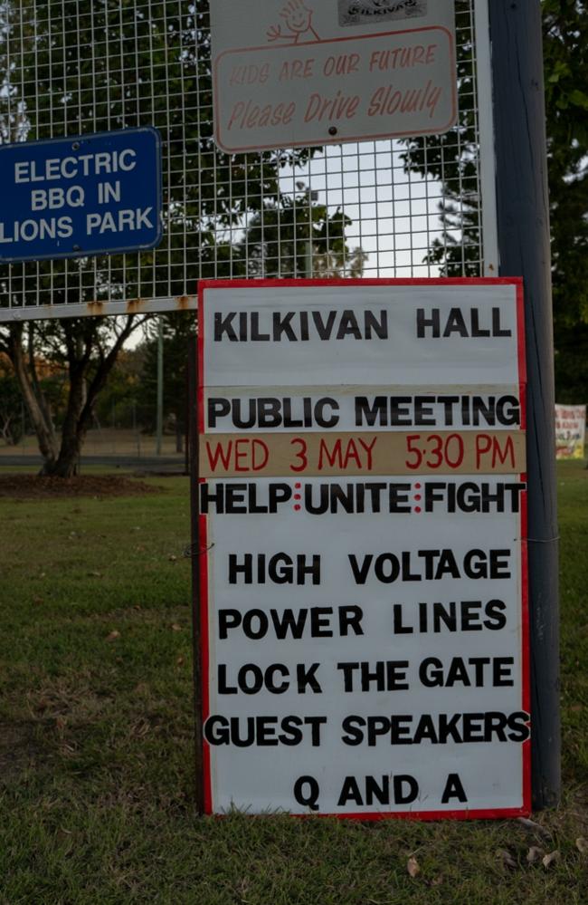 The plans sparked backlash at Kilkivan, with residents across the region west of Gympie locking their gates to Powerlink following a contentious period in which the proposed path of the lines was decided. Picture: Christine Schindler