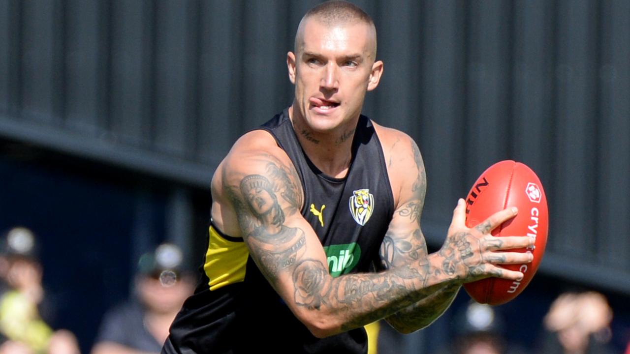 Richmond champion Dustin Martin has been putting in the hard yards at Punt Rd.