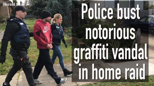 Police bust notorious graffiti vandal in home raid