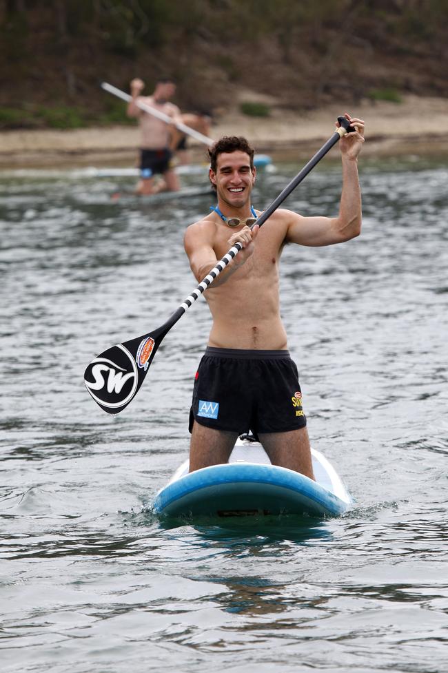 Gold Coast Suns player Ben King training at Palm Beach. Picture: Tertius Pickard