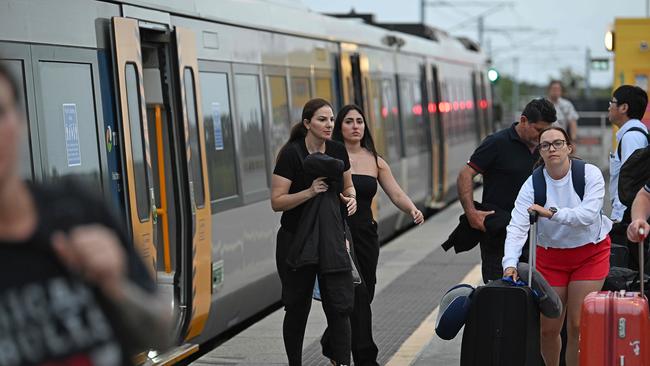 Commuters have begun to experience major delays because of Brisbane track works and closures in effect due to Cross River Rail construction. Picture: Lyndon Mechielsen/Courier Mail