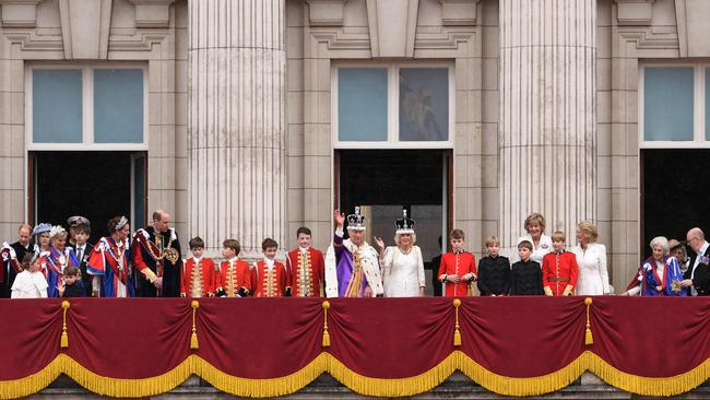 At yesterday’s coronation. Picture: Oli SCARFF / AFP