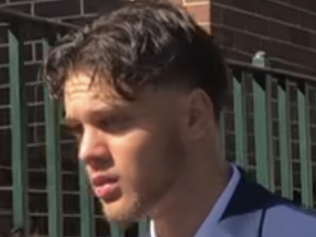 Mcauley Punga Lopeti, 23, of Botany,  outside Manly Local Court on Thursday, September 19, 2024, where he was convicted of a "dial-a-dealer" cocaine supply charge.