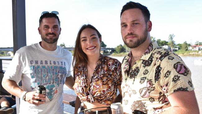 Kirk Davey, Georgia Schweikert and Luke Davey at the Capricorn Food and Wine Festivalâ€™s Big Beer Festival, Rockhampton Riverside Precinct, March 19, 2022.