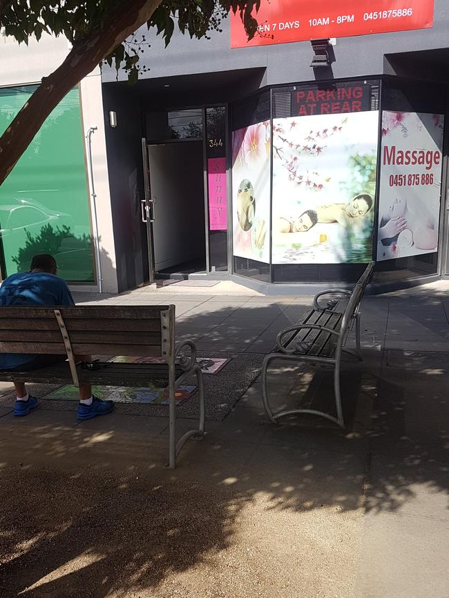 But Sunny Massage has left its door open and unwitting customers can’t see the notice on it.