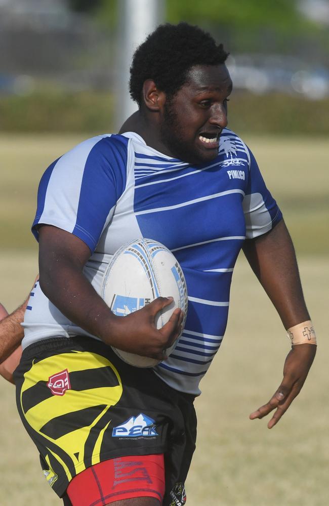 Cowboys Cup Schoolboys Football at Kern Brothers Drive. Townsville High against Pimlico High. Picture: Evan Morgan