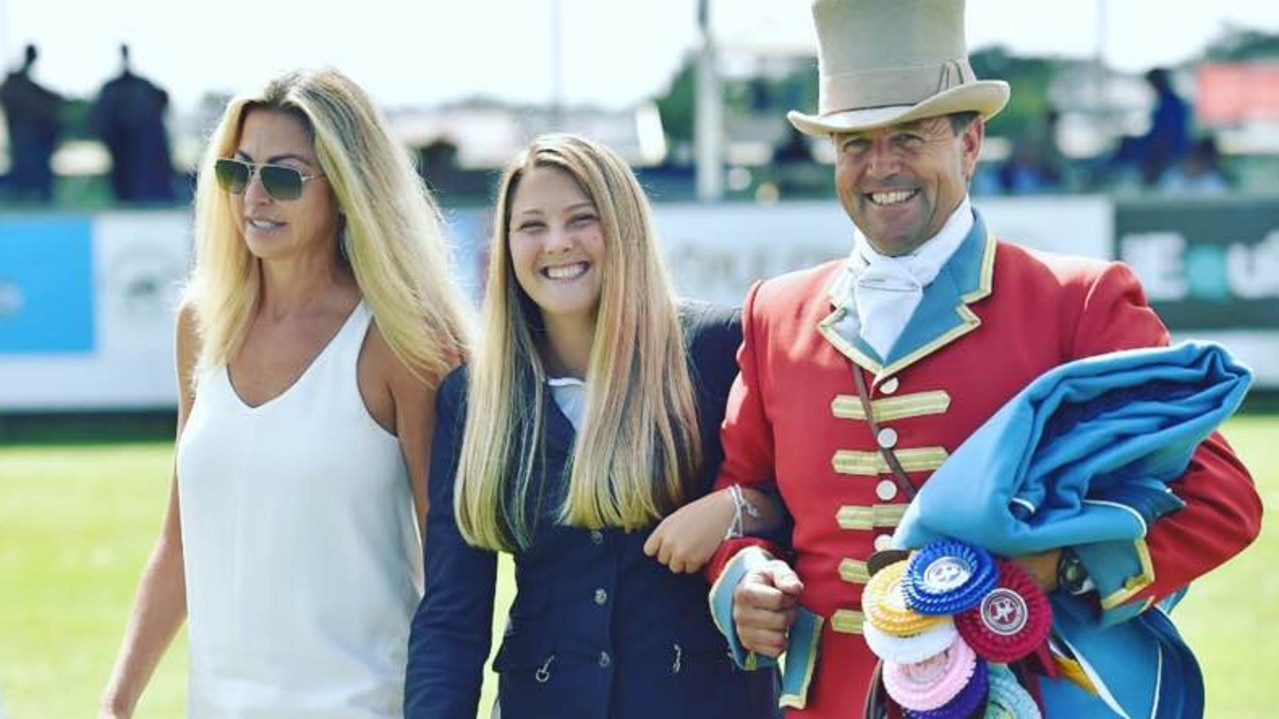 Kira Kerkorian Bing (centre) has followed in her mother’s sporty footsteps. Picture: Facebook @Kira Kerkorian