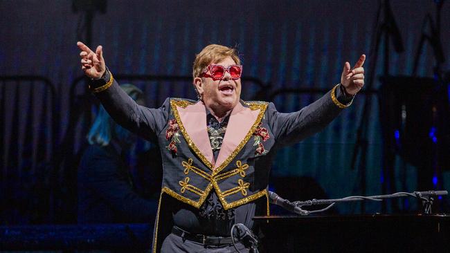 Elton John performs on the opening night of his Farewell Yellow Brick Road tour at Perth’s HBF Park. Picture: AAP