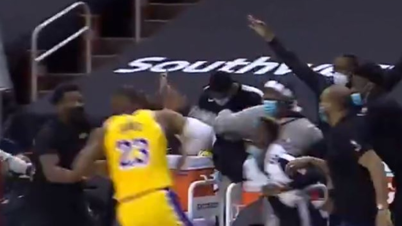 Teammates go wild for LeBron.