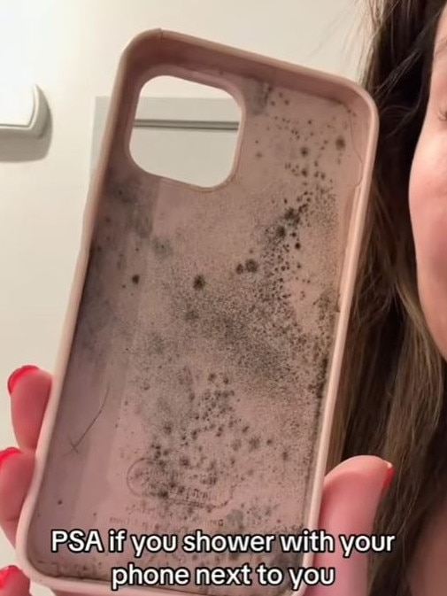 One woman discovered the hard way that taking her iPhone into the bathroom can cause issues. Picture: TikTok/bestfindsbestie