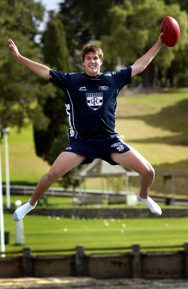 Andrew Mackie was drafted by Geelong at pick No. 7 in the 2002 national draft.