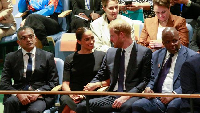 Prince Harry and Meghan Markle’s exit from the Royals will be “positive: for the monarch. Picture: AFP