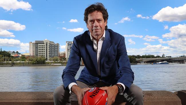 AFL chief executive Gillon McLachlan in Brisbane ahead of the 2020 grand final between Richmond and Geelong. Picture: Michael Klein