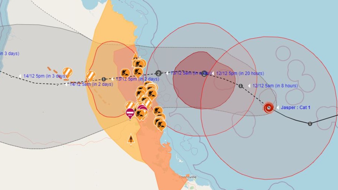 Those in the ‘red zone’ for storm surge have been told to prepare for isolation. Picture: Disaster Cairns