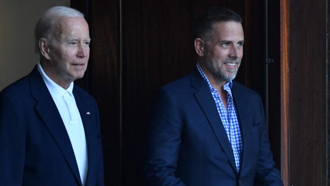 US President Joe Biden with his son Hunter Biden. Picture: AFP.