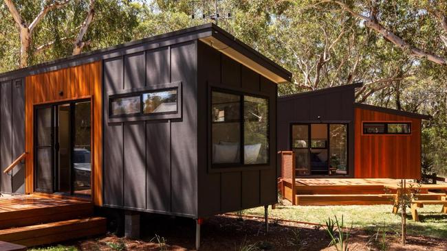 Tiny houses at Jimmys Beach, Hawks Nest, NSW