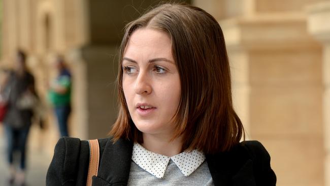 Sarah Louise Mudge outside the District Court.