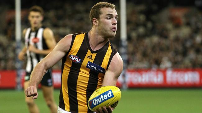 Tom Mitchell had 50 disposals against Collingwood. Picture: Wayne Ludbey