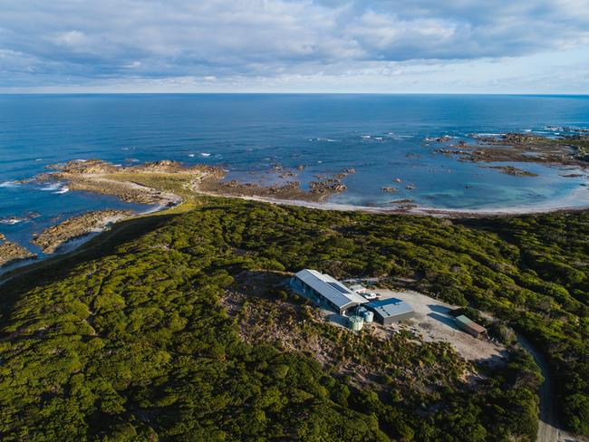 Taraki Lodge on King Island from the air. Picture: Stu/Gibson/Tourism Tasmania