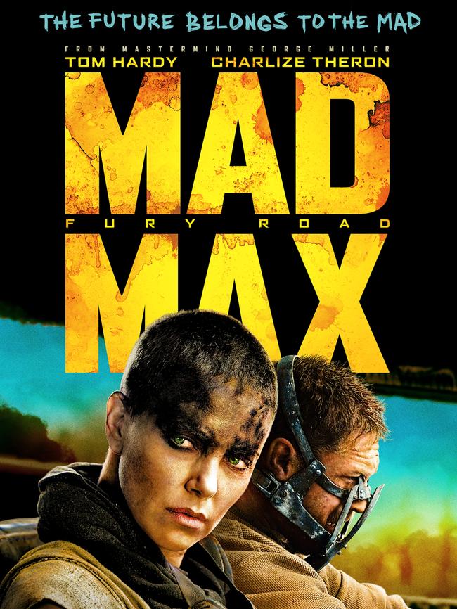 Poster for Mad Max Fury Road starring Tom Hardy &amp; Charlize Theron.