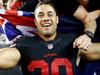 SANTA CLARA, CA - SEPTEMBER 14: Jarryd Hayne #38 of the San Francisco 49ers poses with fans after the 49ers beat the Minnesota Vikings in their NFL game at Levi's Stadium on September 14, 2015 in Santa Clara, California. (Photo by Ezra Shaw/Getty Images)