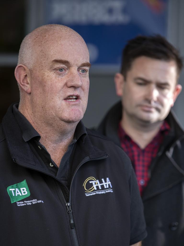 THA CEO Steve Old and Dean Winter MP at Doctor Syntax Hotel. Picture: Chris Kidd