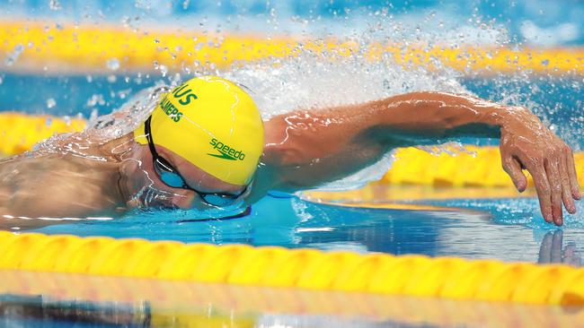 Australia's Kyle Chalmers in his 100m freestyle Semi Final. Picture: Phil Hillyard