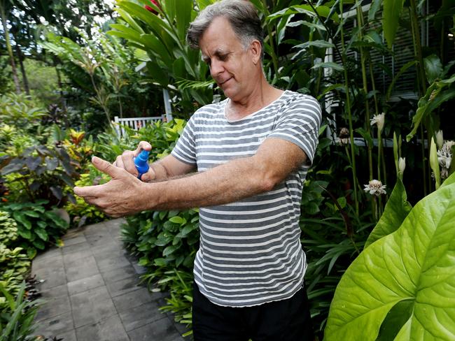 Experts say use mozzie repellent like sunscreen. Picture: Stewart McLean