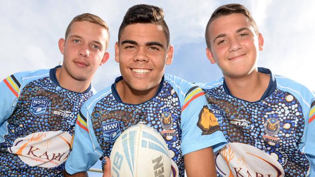 Zac Nuttial (Cranebook) Learoy Brown (Kingswood) Luke Rosworne (Cranebrook) have been selected in the u16s indigenous rugby league team to play an opener to the allstars game next year. Pics Ian Svegovic