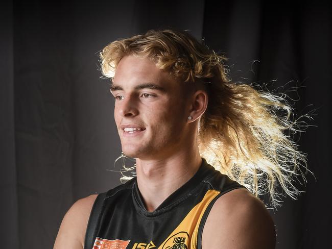 Tuesday 15 November  2022 Glenelg AFL draft prospect Jakob Ryan.Pic Roy VanDerVegt