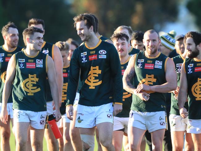 Football GDFNL - North Geelong v Werribee Centrals.Werribee Centrals leave the field winners Picture: Mark Wilson