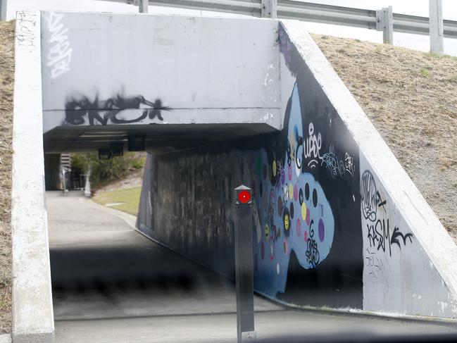 Kingborough Council has been forced ot increase its budget for graffiti cleaning from $5000 to $30,000. Deputy Mayor Jo Westwood is pictured in Beach Road, Kingston. Picture: MATT THOMPSON