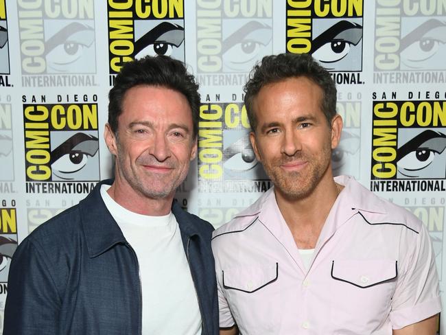 Hugh Jackman with good mate and Deadpool &amp; Wolverine co-star Ryan Reynolds. Picture: Getty Images for Disney