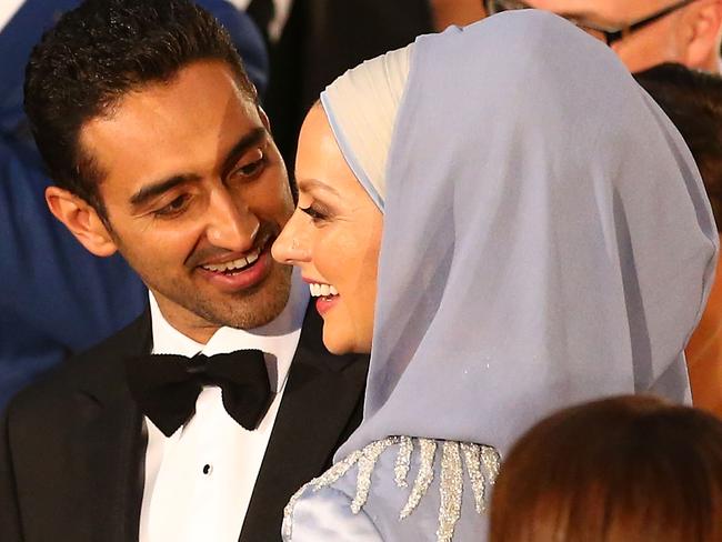 Waleed Aly and Susan Carland arrive at the 58th Annual Logie Awards.